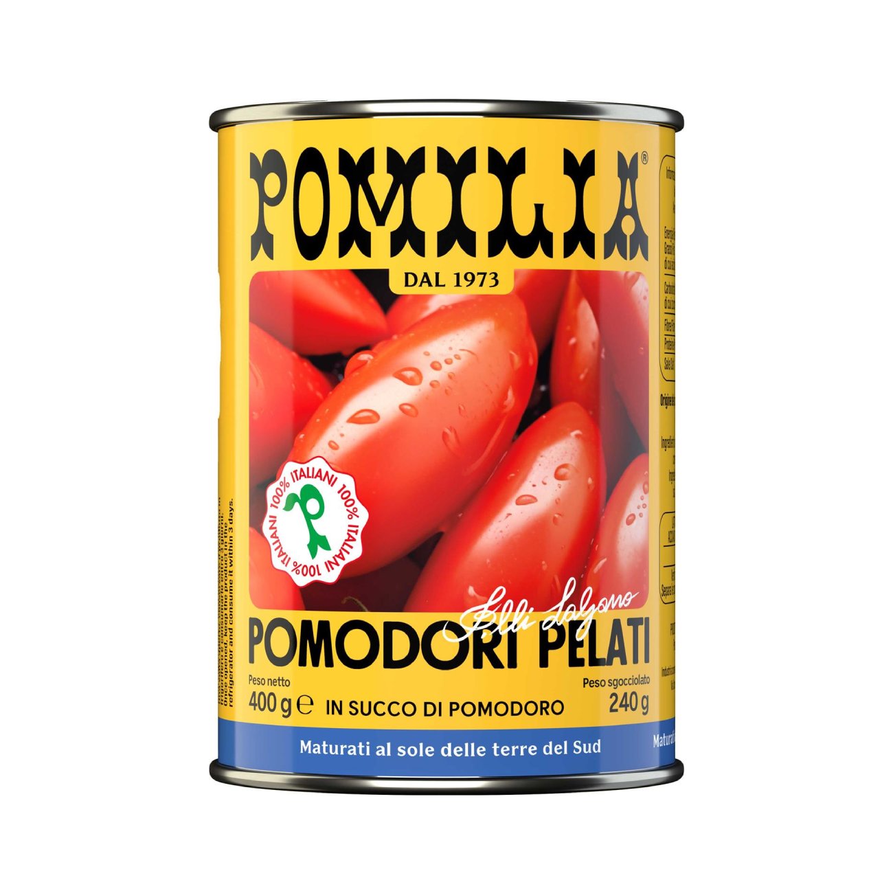 Очищенные помидоры в томатном соке POMILIA Pomodori Pelati, 400g