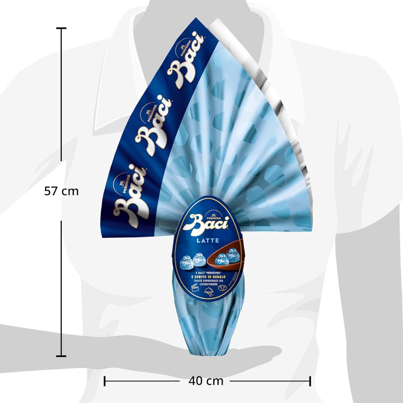 Piimašokolaadi lihavõttepühade muna BACI Latte, 265g