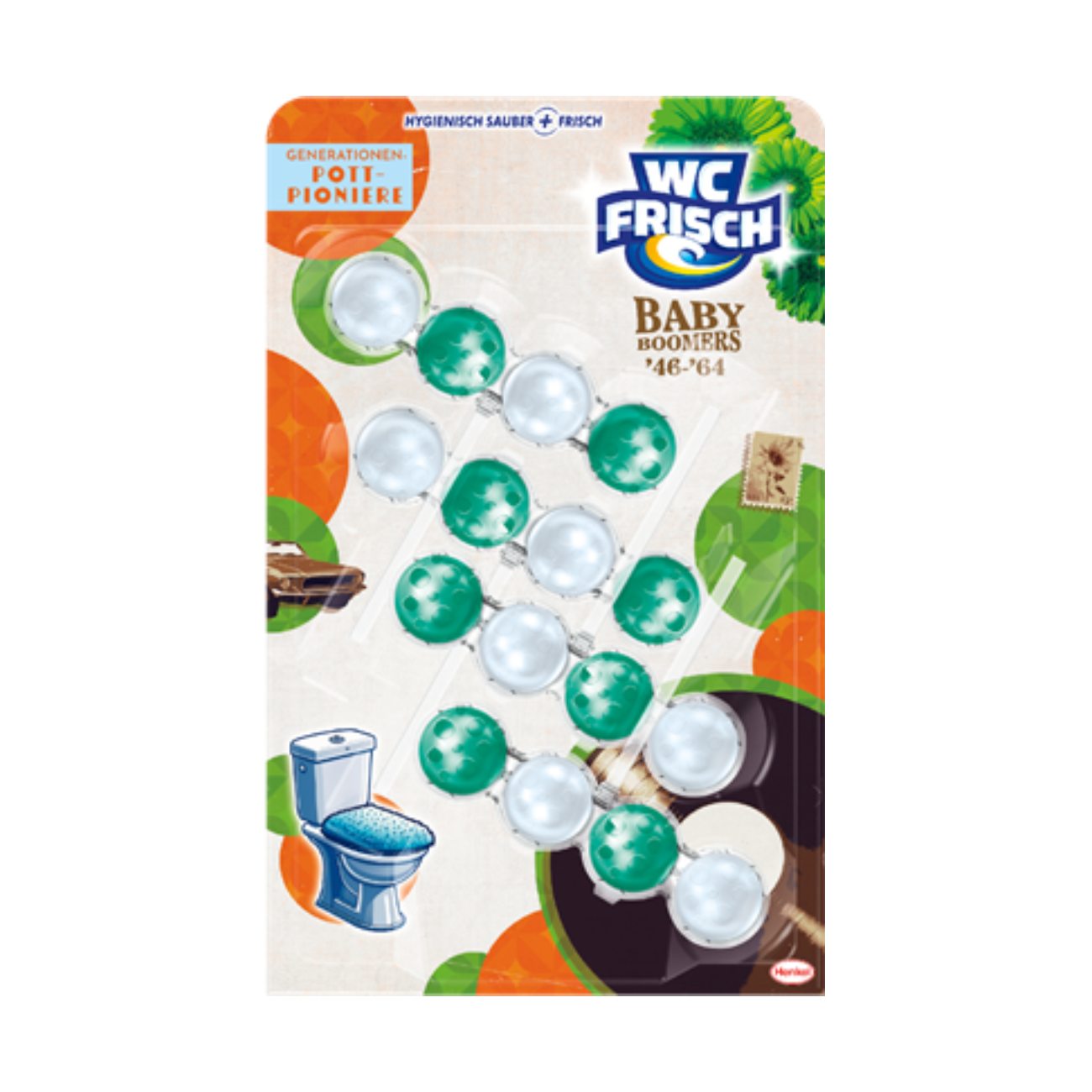 Туалетный блок WC FRISCH Kraft-Aktiv, 4x50g