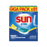 Indų plovimo tabletės SUN Lemon Allin1, 81MR