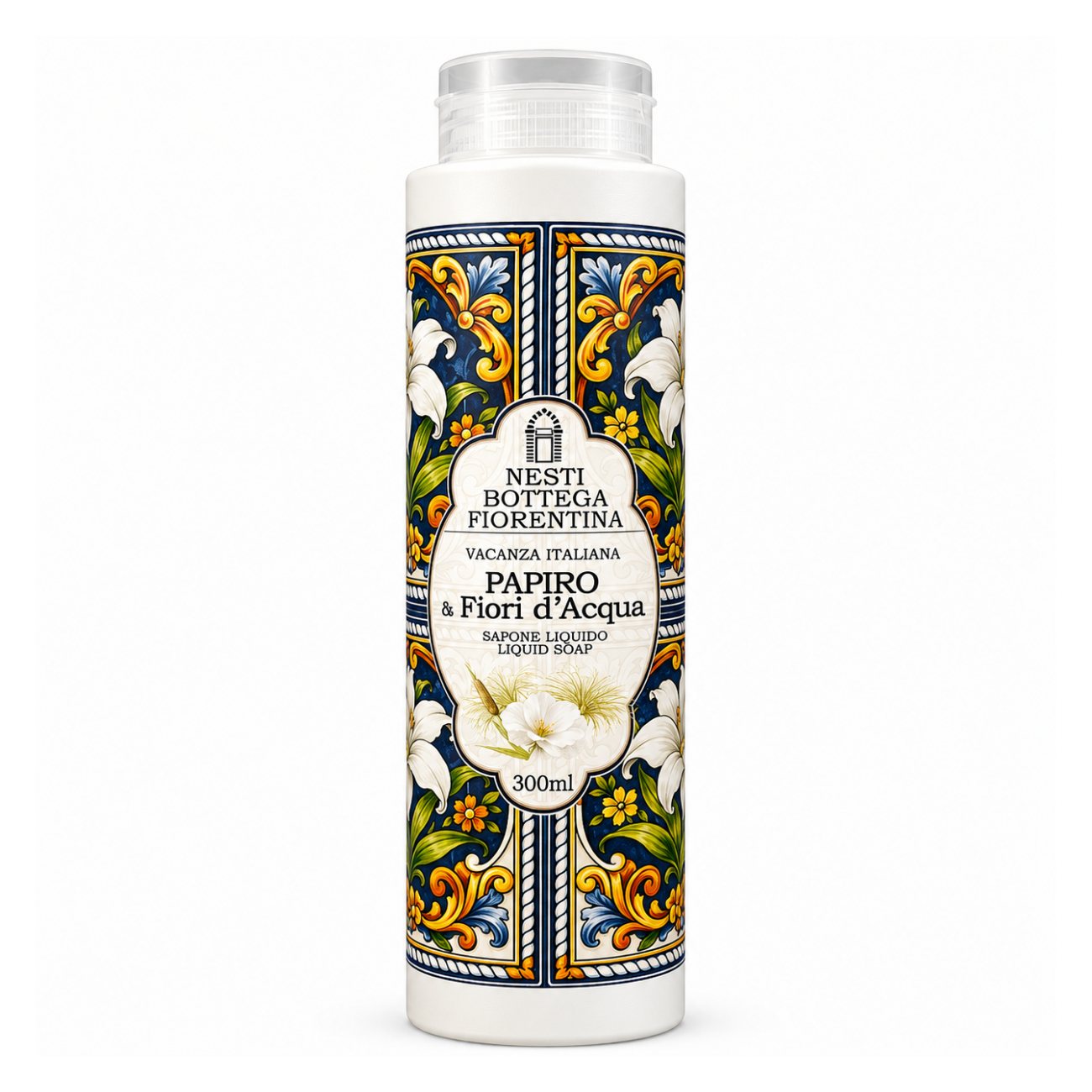 Dušigeel ja vedelseep NESTI BOTTEGA Papiro & Fiori d'Acqua, 300 ml