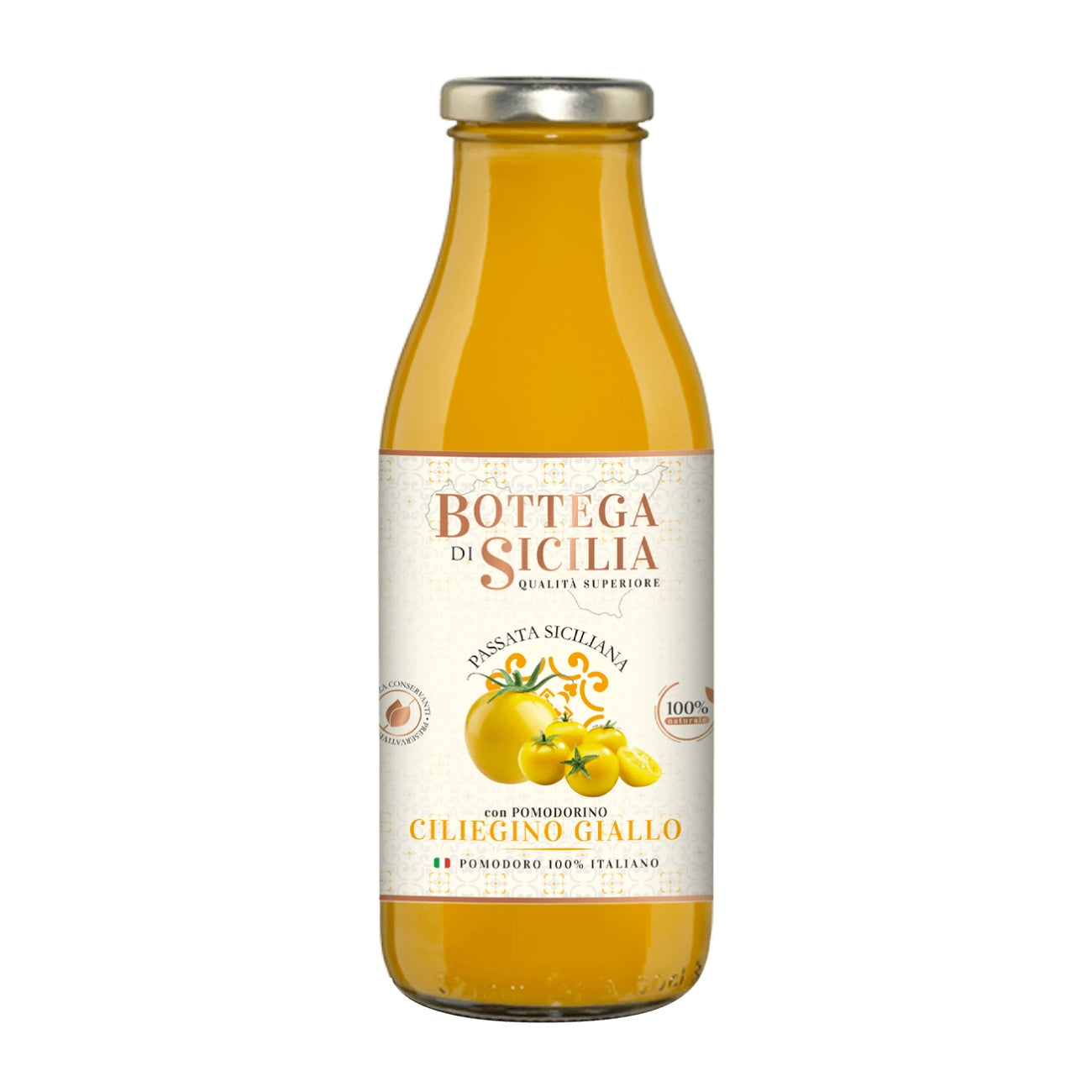 Dzelteno tomātu biezenis BOTTEGA DI SICILIA Passata, 520g