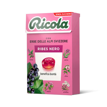 Karamele bez cukura ar upeņu garšu RICOLA, 50g