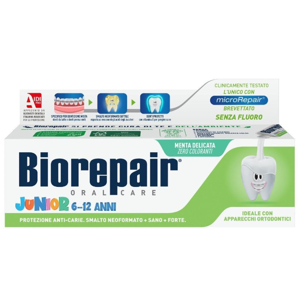 Bērnu zobu pasta BIOREPAIR Junior 6+, 75 ml