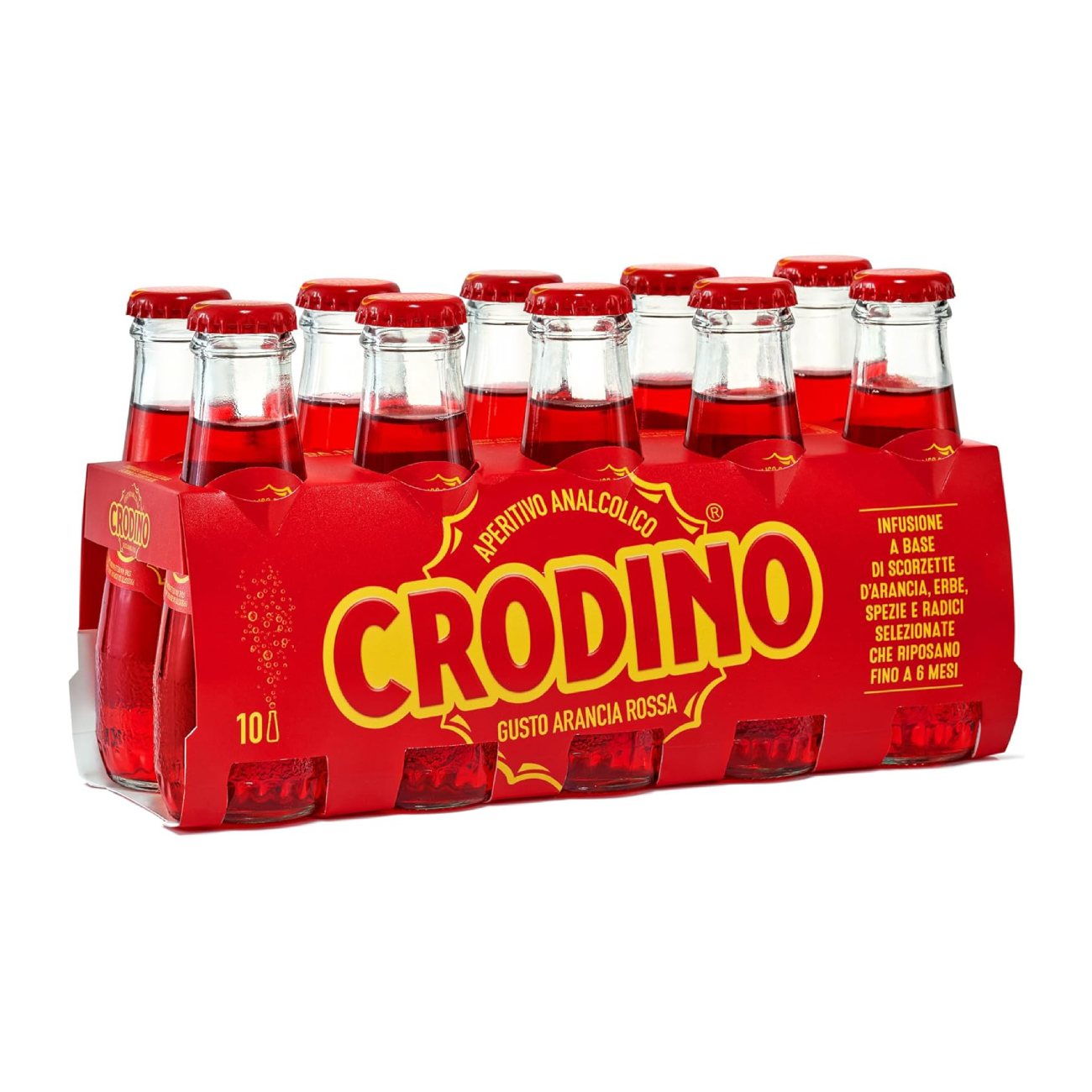 Non-alcoholic aperitif CRODINO Rosso, 10 x 100 ml