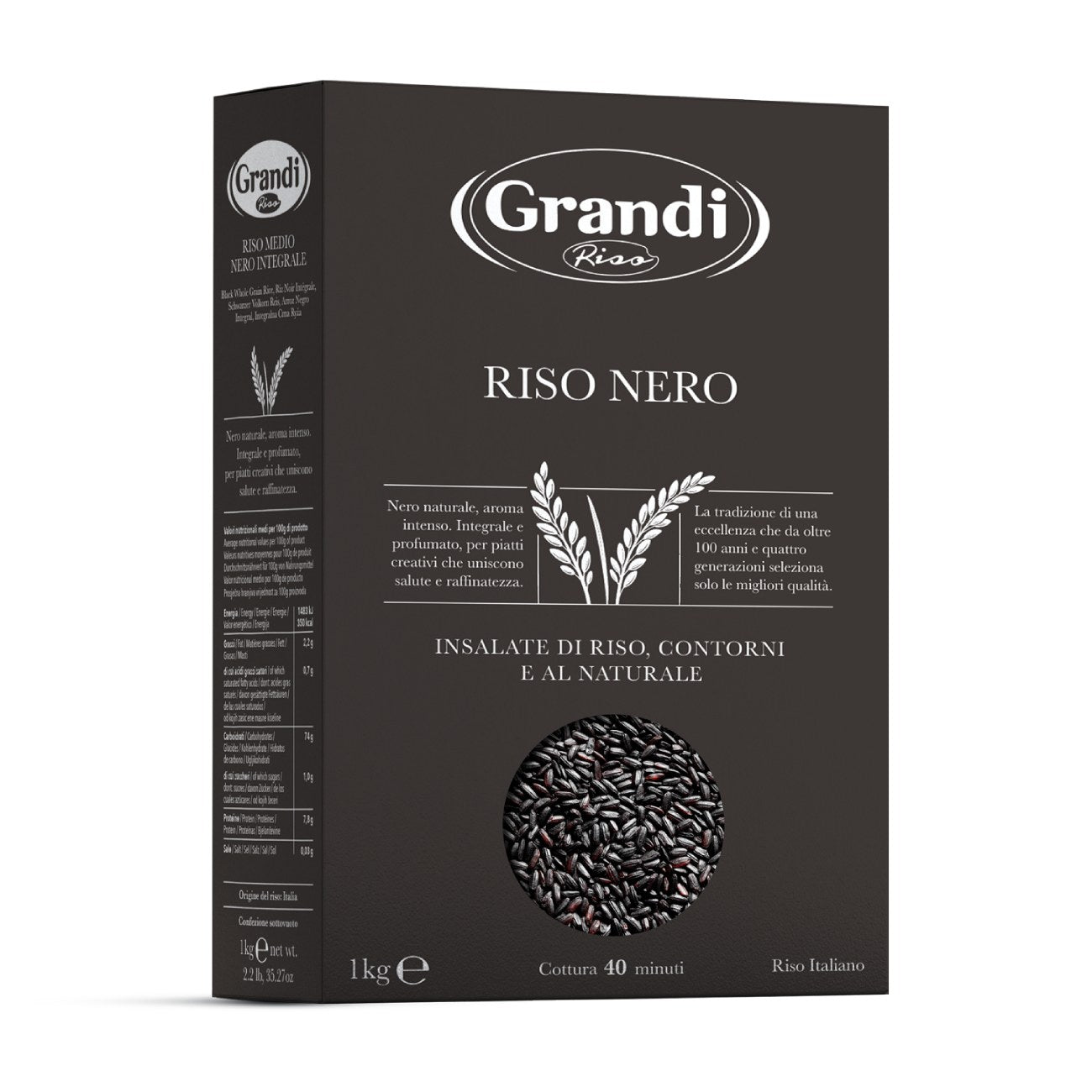Black rice GRANDI Riso Nero, 1 KG