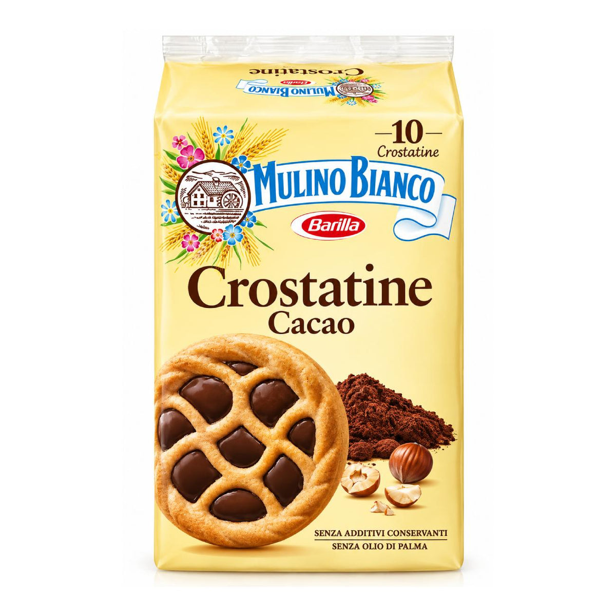 Küpsised sarapuupähkli- ja kakaokreemiga MULINO BIANCO Crostatine Cacao, 400g
