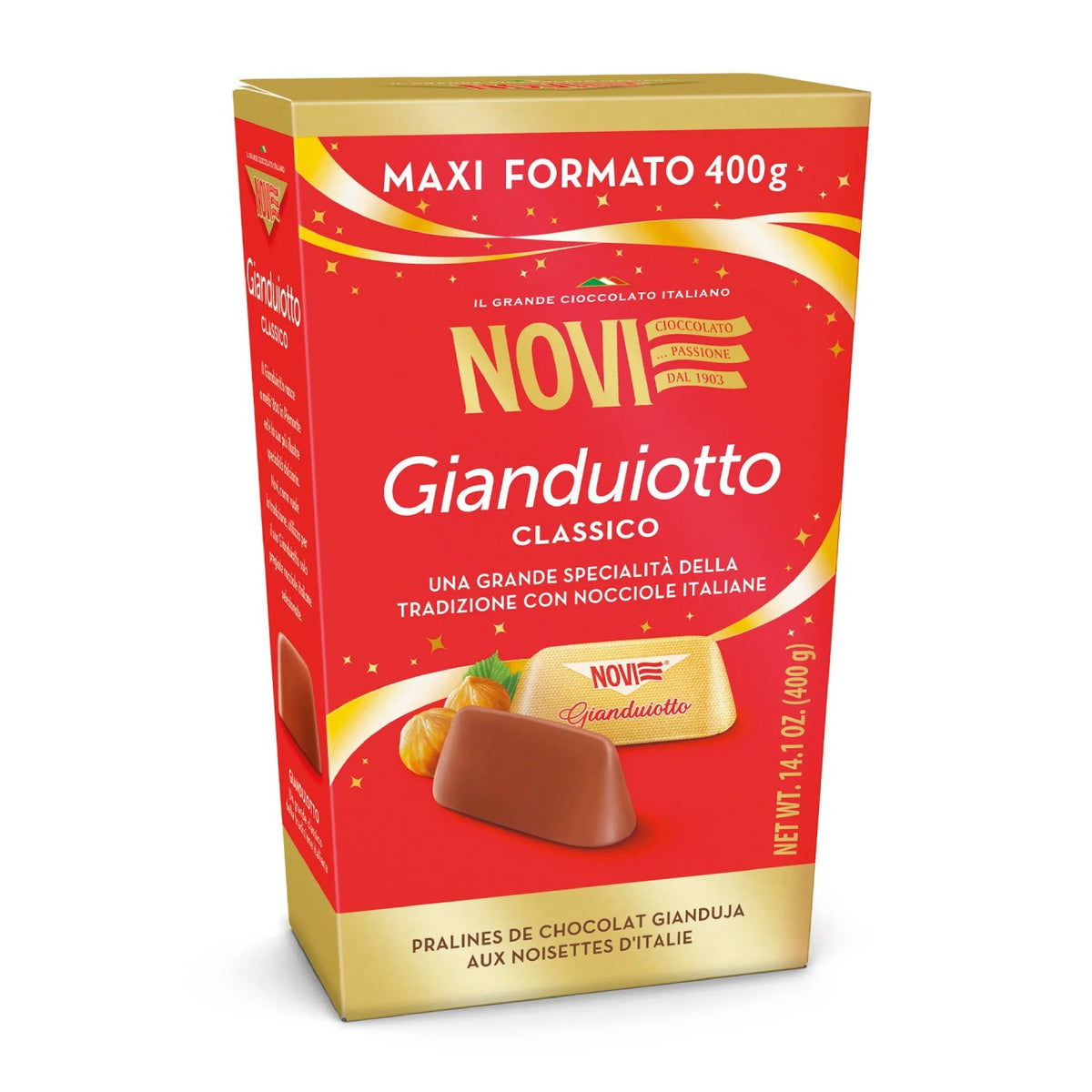 Chocolate candies NOVI Gianduiotto Classico 400g