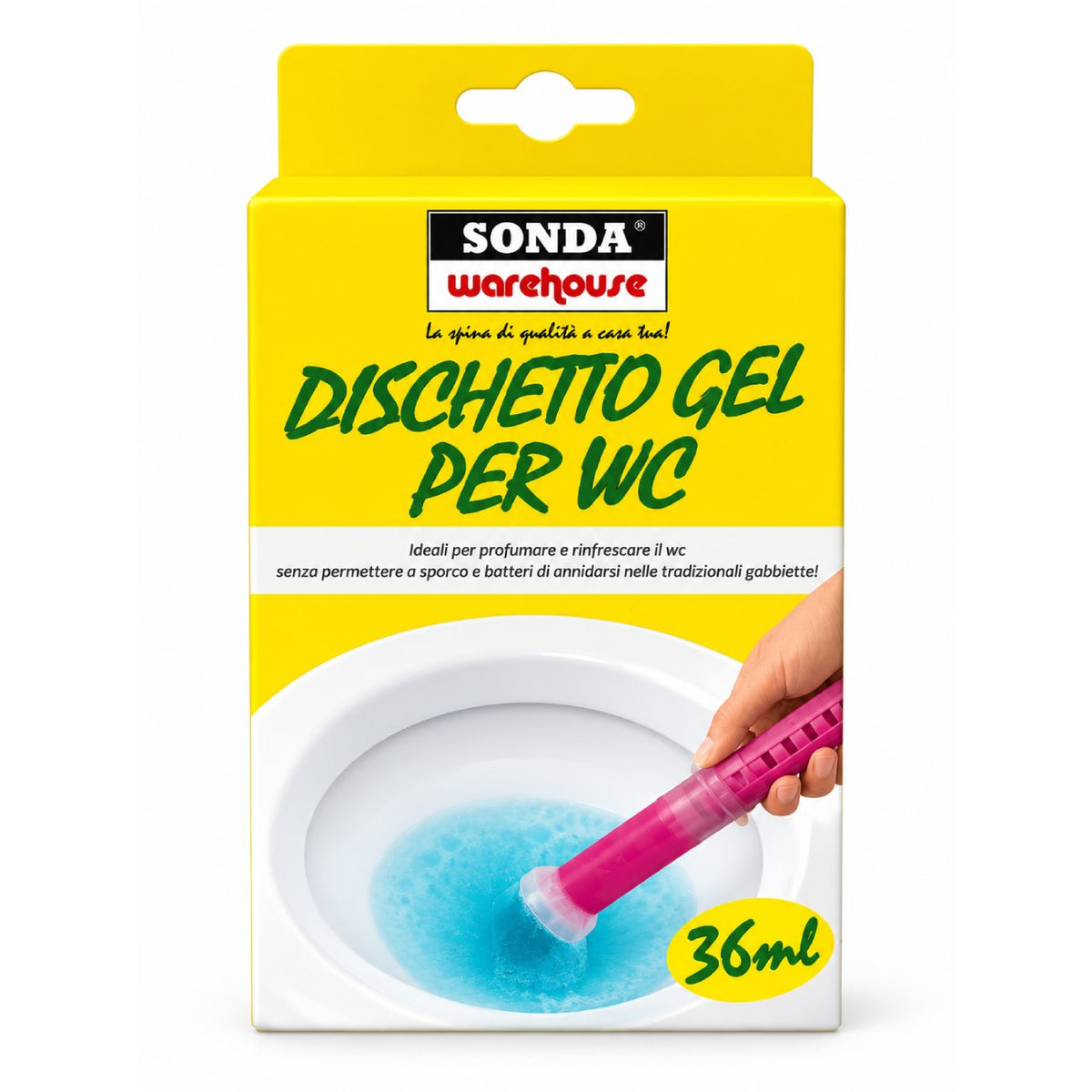 Toilet bowl discs with applicator SONDA Limone, 36 ml