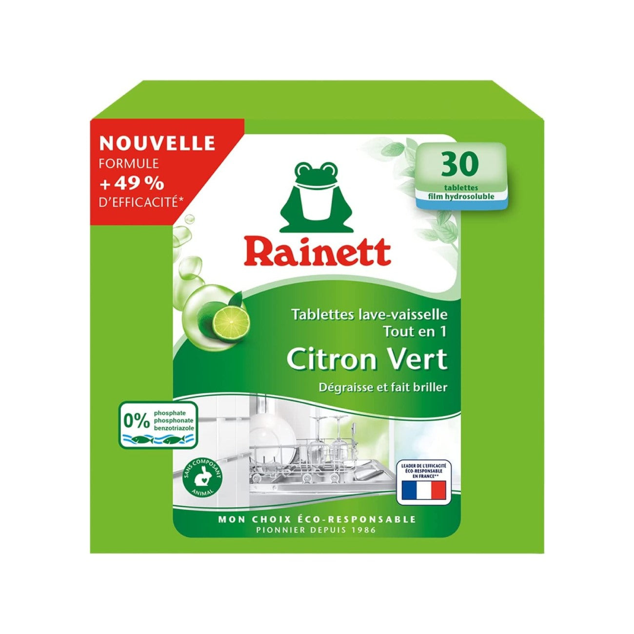 RAINETT Citron Vert tablets for dishwashers, 30MR – MOOP